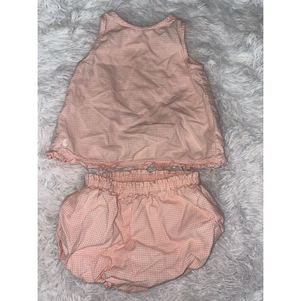 Ralph Lauren Toddler Sz. 24 Mo. Two Pc. Peach Shirt/bottoms Set. Adorable